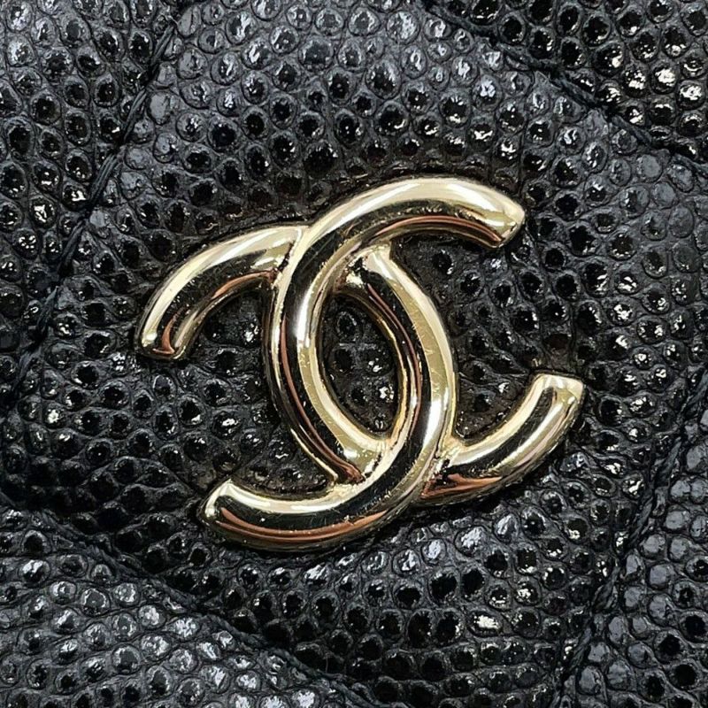 シャネル クラッチバッグ マトラッセ ココマーク キャビアスキン A82545 CHANEL 黒