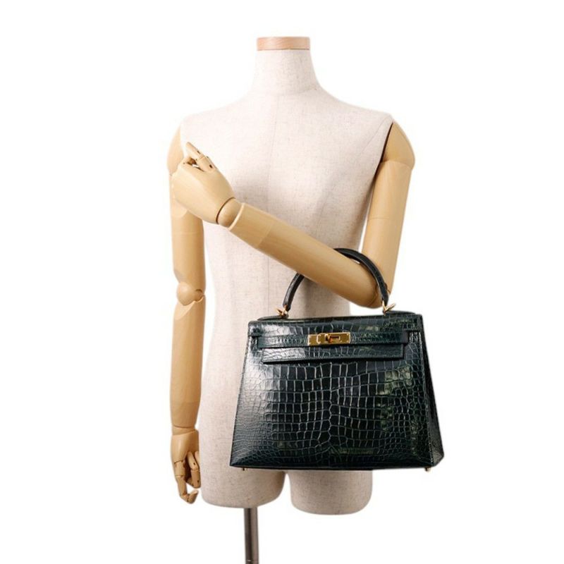 エルメス ハンドバッグ ケリー28 外縫い ヴェールシプレ/ゴールド金具 ポロサスマット B刻印 ２wayショルダー