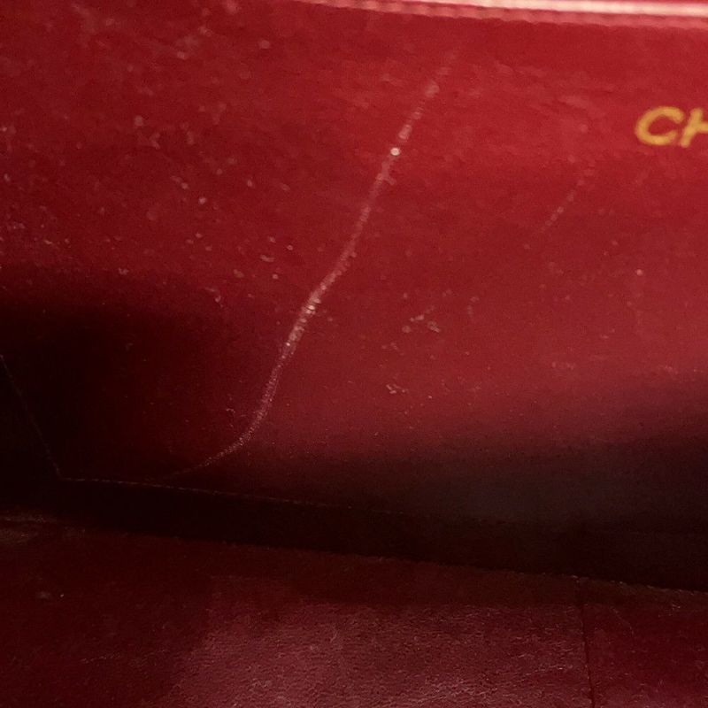 シャネル チェーンショルダーバッグ デカマトラッセ ココマーク シングルフラップ ラムスキン A01094 CHANEL 黒