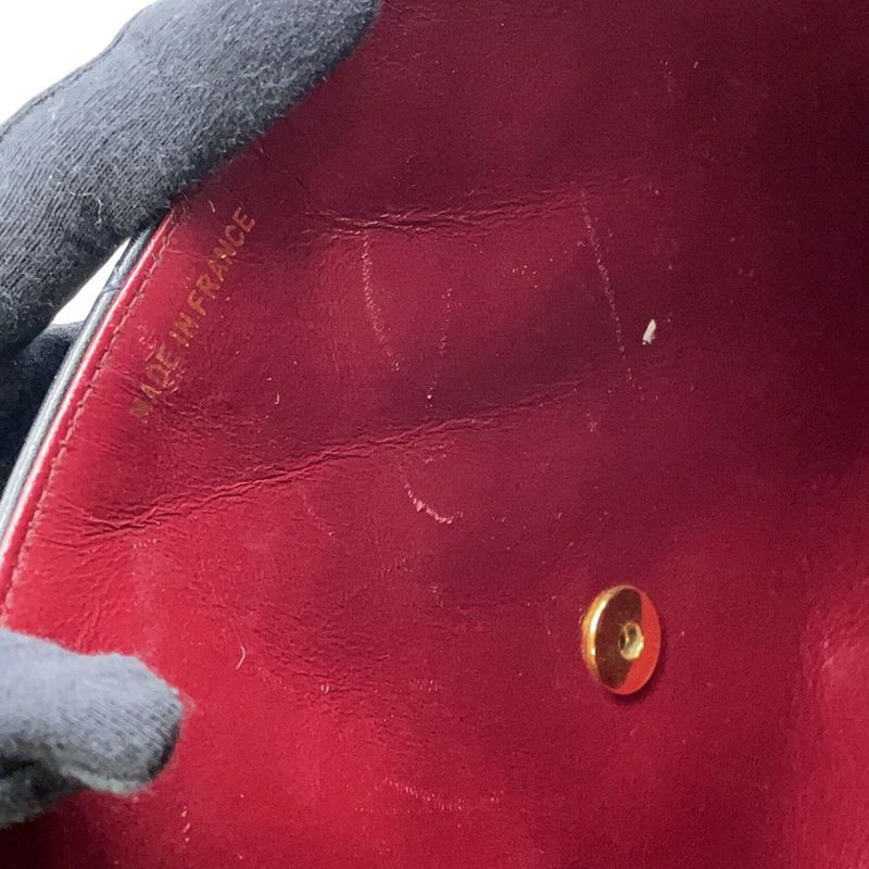 シャネル チェーンショルダーバッグ デカマトラッセ ココマーク シングルフラップ ラムスキン A01094 CHANEL 黒