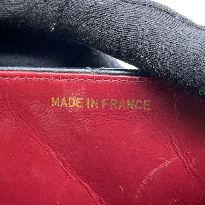 シャネル チェーンショルダーバッグ デカマトラッセ ココマーク シングルフラップ ラムスキン A01094 CHANEL 黒