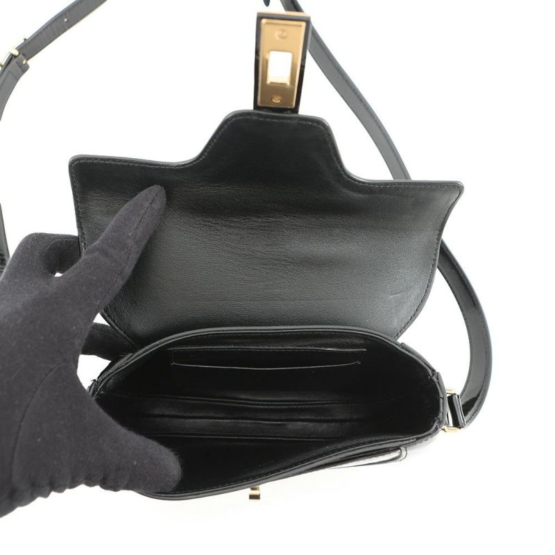 セリーヌ ショルダーバッグ 16 セーズ ブザス スモール パテント 188013 CELINE 黒