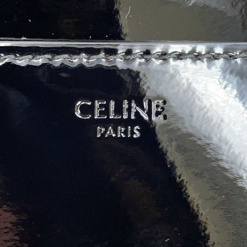 セリーヌ ショルダーバッグ 16 セーズ ブザス スモール パテント 188013 CELINE 黒