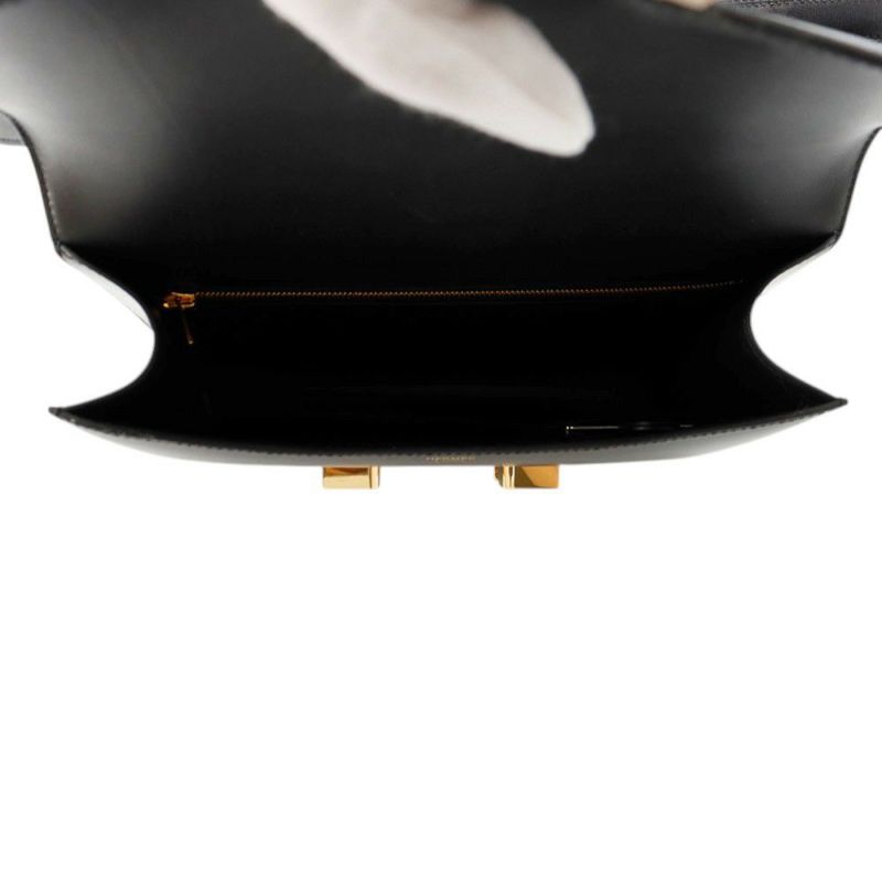 エルメス ショルダーバッグ コンスタンス24 ミロワール ブラック/ゴールド金具 ボックスカーフ B刻印 黒