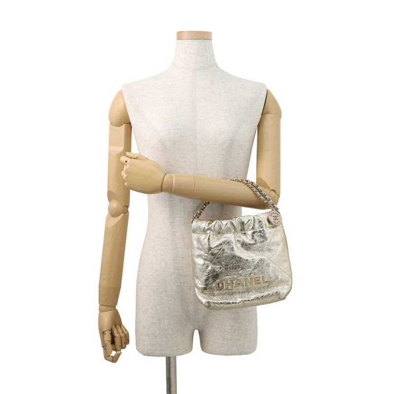 シャネル ハンドバッグ CHANEL 22 ミニ ココマーク メタリックカーフレザー AS3980 CHANEL 2way