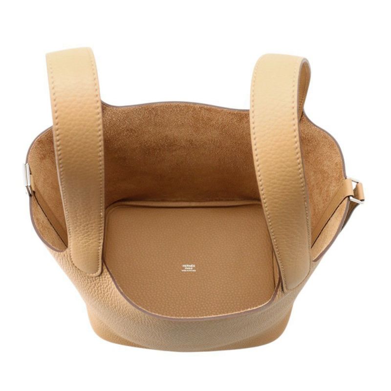 エルメス ハンドバッグ ピコタンロックMM ビスキュイ/シルバー金具 トリヨンクレマンス K刻印