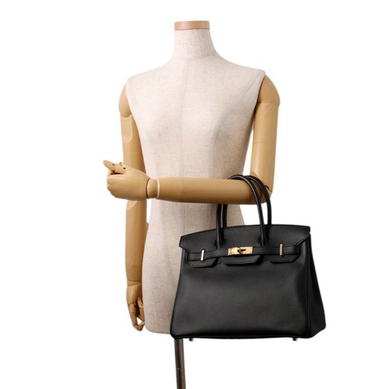 エルメス バーキン30 ブラック/ゴールド金具 エプソン D刻印 HERMES Birkin ハンドバッグ 黒