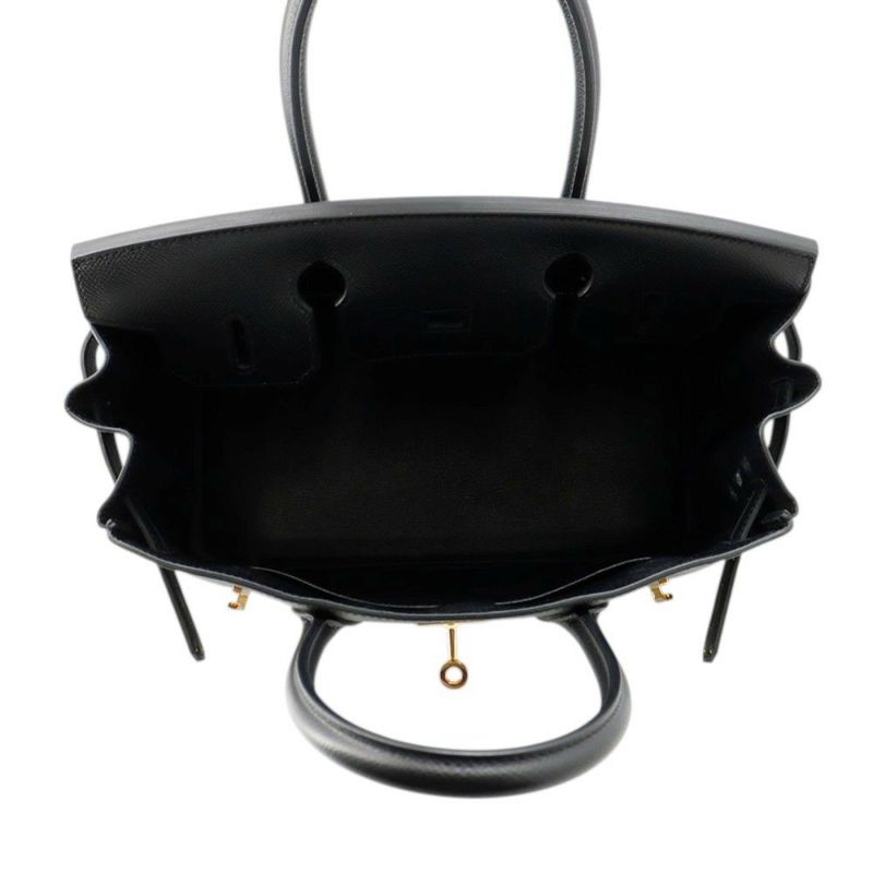 エルメス バーキン30 ブラック/ゴールド金具 エプソン D刻印 HERMES Birkin ハンドバッグ 黒