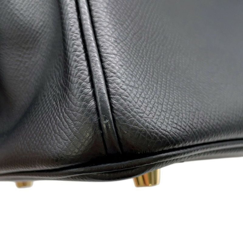エルメス バーキン30 ブラック/ゴールド金具 エプソン D刻印 HERMES Birkin ハンドバッグ 黒
