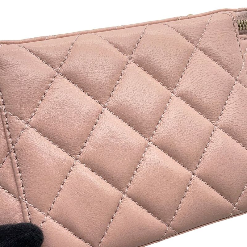 シャネル チェーンショルダーバッグ バニティ ココマーク カメリア マトラッセ ラムスキン AP3301 CHANEL