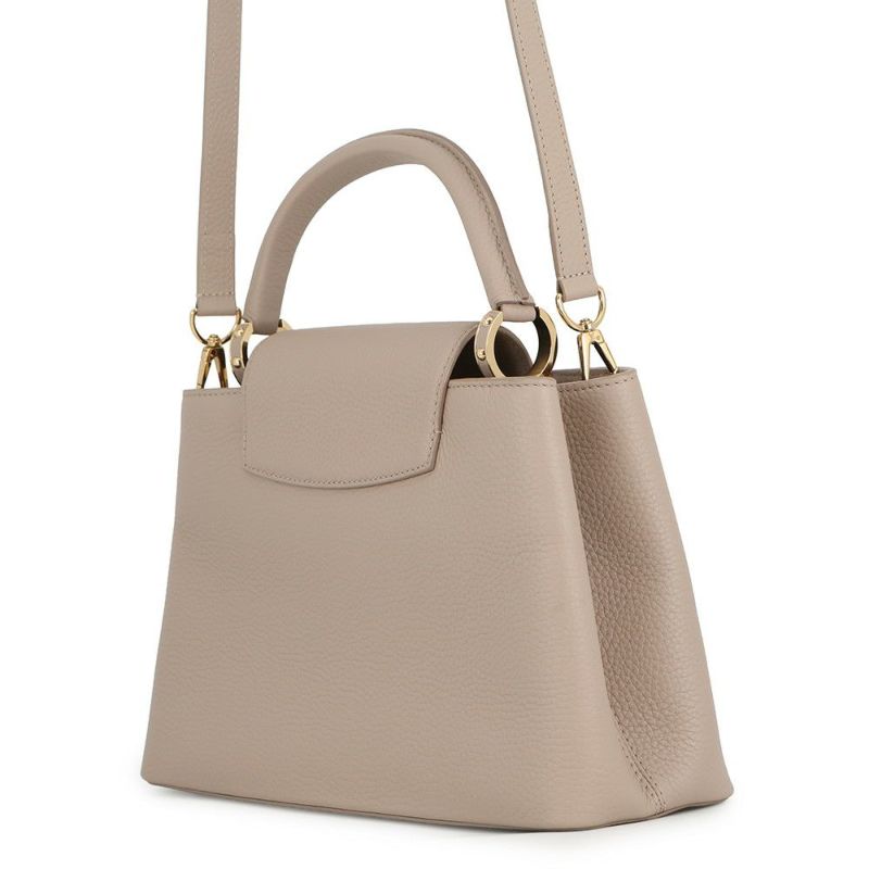 ルイヴィトン ハンドバッグ レザー カプシーヌ MM LOUIS VUITTON ヴィトン バッグ 2way ショルダーバッグ スタッズ