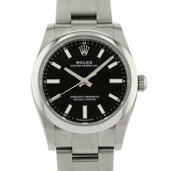 ロレックス オイスターパーペチュアル 34 ランダムシリアル ルーレット 124200 ROLEX 腕時計 レディース 黒文字盤
