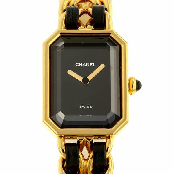 シャネル プルミエール Lサイズ H0001 CHANEL 腕時計 レディース 黒文字盤