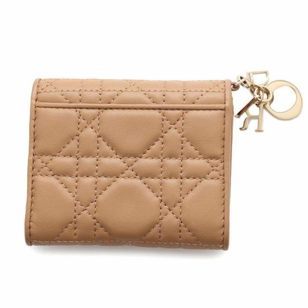 クリスチャン・ディオール 三つ折り財布 レディディオール ロータスウォレット カナージュ S0181ONMJ