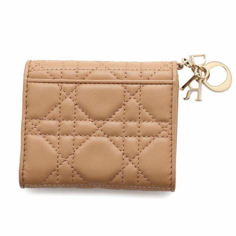 クリスチャン・ディオール 三つ折り財布 レディディオール ロータスウォレット カナージュ S0181ONMJ