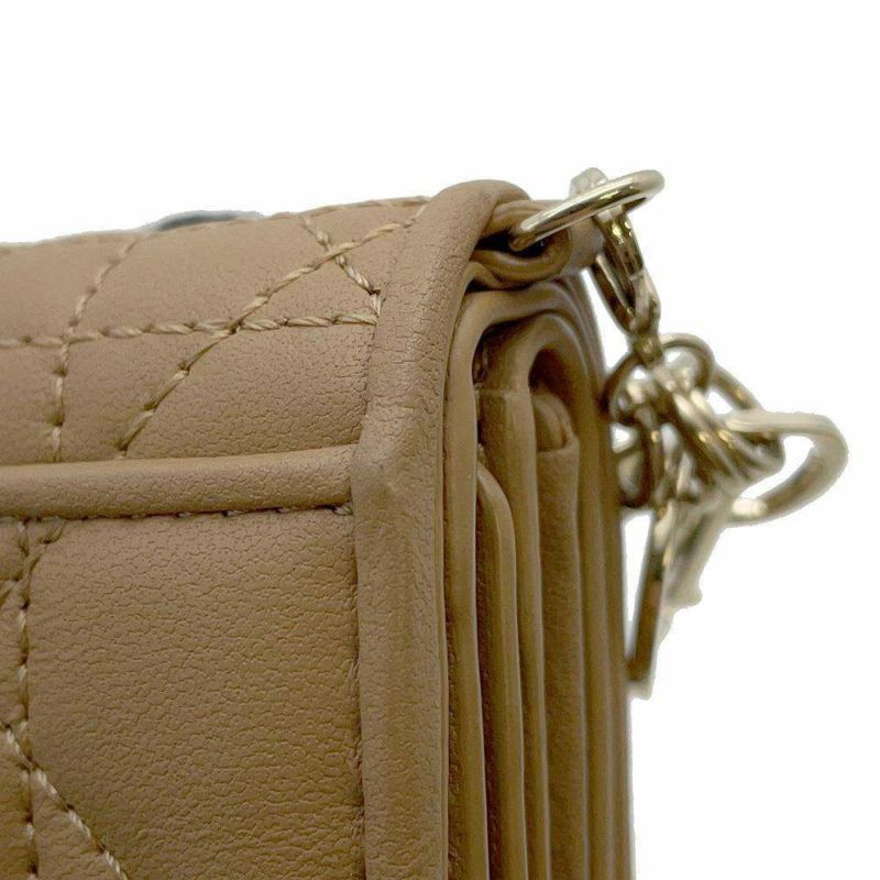 クリスチャン・ディオール 三つ折り財布 レディディオール ロータスウォレット カナージュ S0181ONMJ