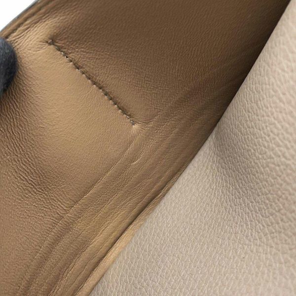 エルメス 長財布 ドゴンロング ヴェルソ グリアスファルト/エトゥープ/シルバー金具 トゴ A刻印 財布