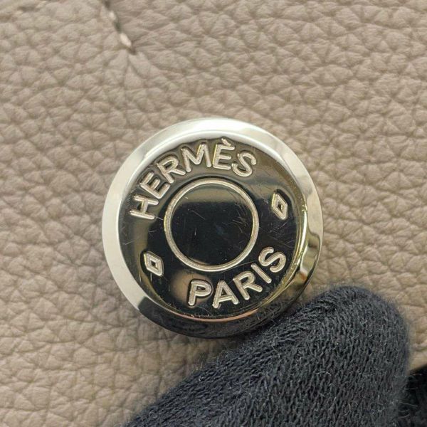 エルメス 長財布 ドゴンロング ヴェルソ グリアスファルト/エトゥープ/シルバー金具 トゴ A刻印 財布