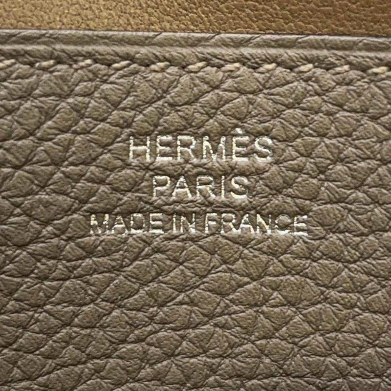 エルメス 長財布 ドゴンロング ヴェルソ グリアスファルト/エトゥープ/シルバー金具 トゴ A刻印 財布