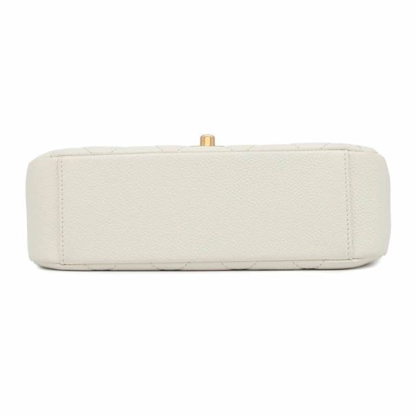 シャネル チェーンショルダーバッグ ココマーク マトラッセ コインモチーフ キャビアスキン AS2528 CHANEL 白