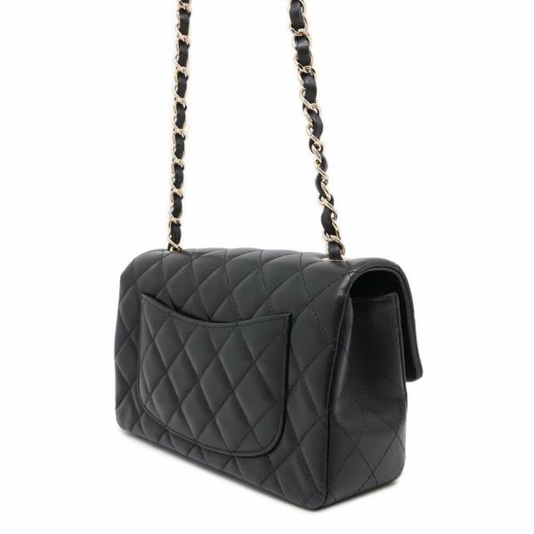 シャネル チェーンショルダーバッグ ココマーク マトラッセ ラムスキン A69900 CHANEL ミニ フラップ 黒