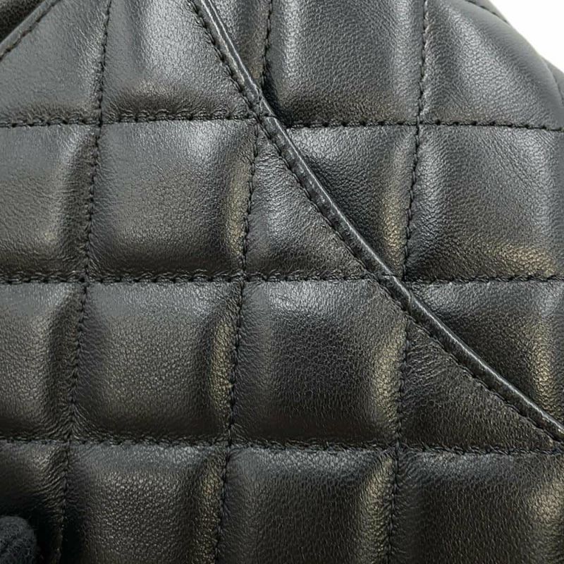 シャネル チェーンショルダーバッグ ココマーク マトラッセ ラムスキン A69900 CHANEL ミニ フラップ 黒