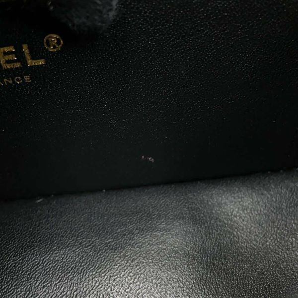 シャネル チェーンショルダーバッグ ココマーク マトラッセ ラムスキン A69900 CHANEL ミニ フラップ 黒
