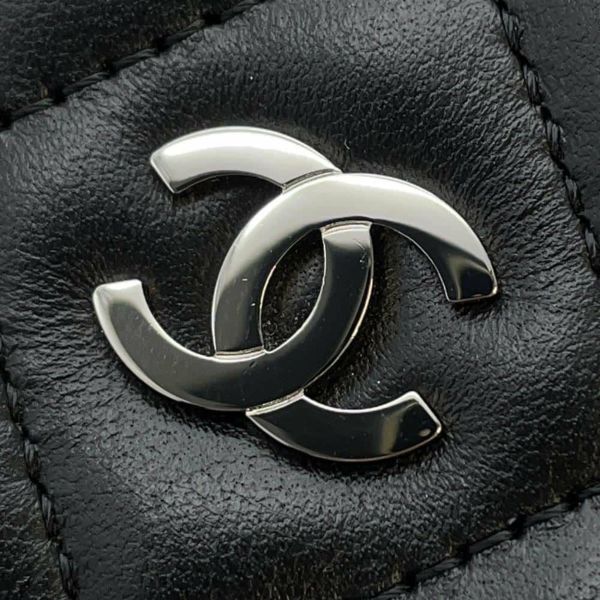 シャネル チェーンウォレット マトラッセ ココマーク ラムスキン キルティング A33814 CHANEL 財布 黒