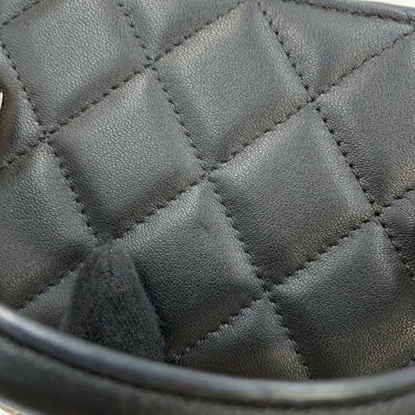 シャネル チェーンショルダーバッグ マトラッセ ココマーク ヴァニティケース ラムスキン AP2199 CHANEL ポーチ 黒