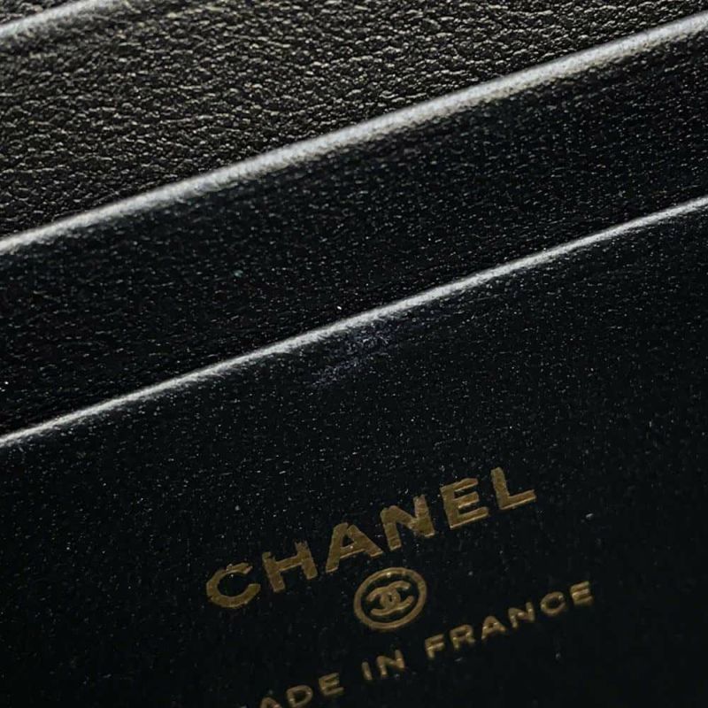シャネル チェーンショルダーバッグ マトラッセ ココマーク ヴァニティケース ラムスキン AP2199 CHANEL ポーチ 黒