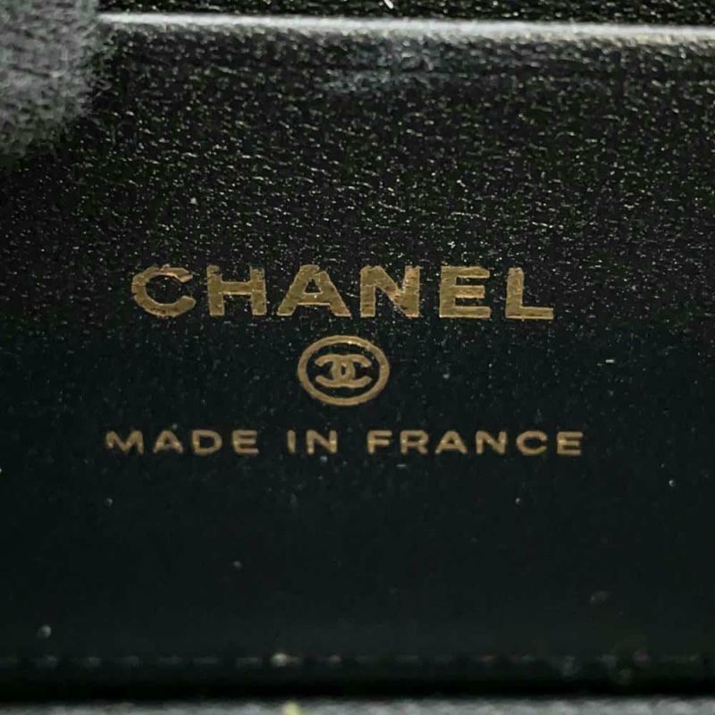 シャネル チェーンショルダーバッグ マトラッセ ココマーク ヴァニティケース ラムスキン AP2199 CHANEL ポーチ 黒
