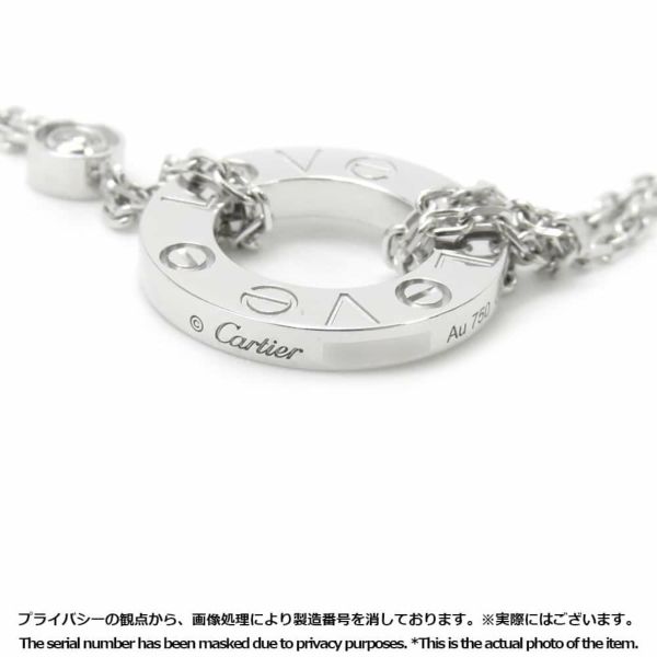 カルティエ ブレスレット ラブサークル ダイヤモンド 2P 計0.03ct K18WG B6038100 Cartier ジュエリー チェーン