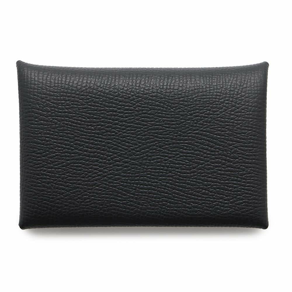 エルメス カードケース カルヴィ ブラック エプソン W刻印 HERMES 名刺入れ 黒
