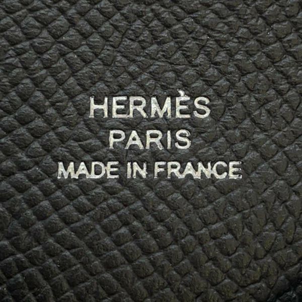 エルメス カードケース カルヴィ ブラック エプソン W刻印 HERMES 名刺入れ 黒