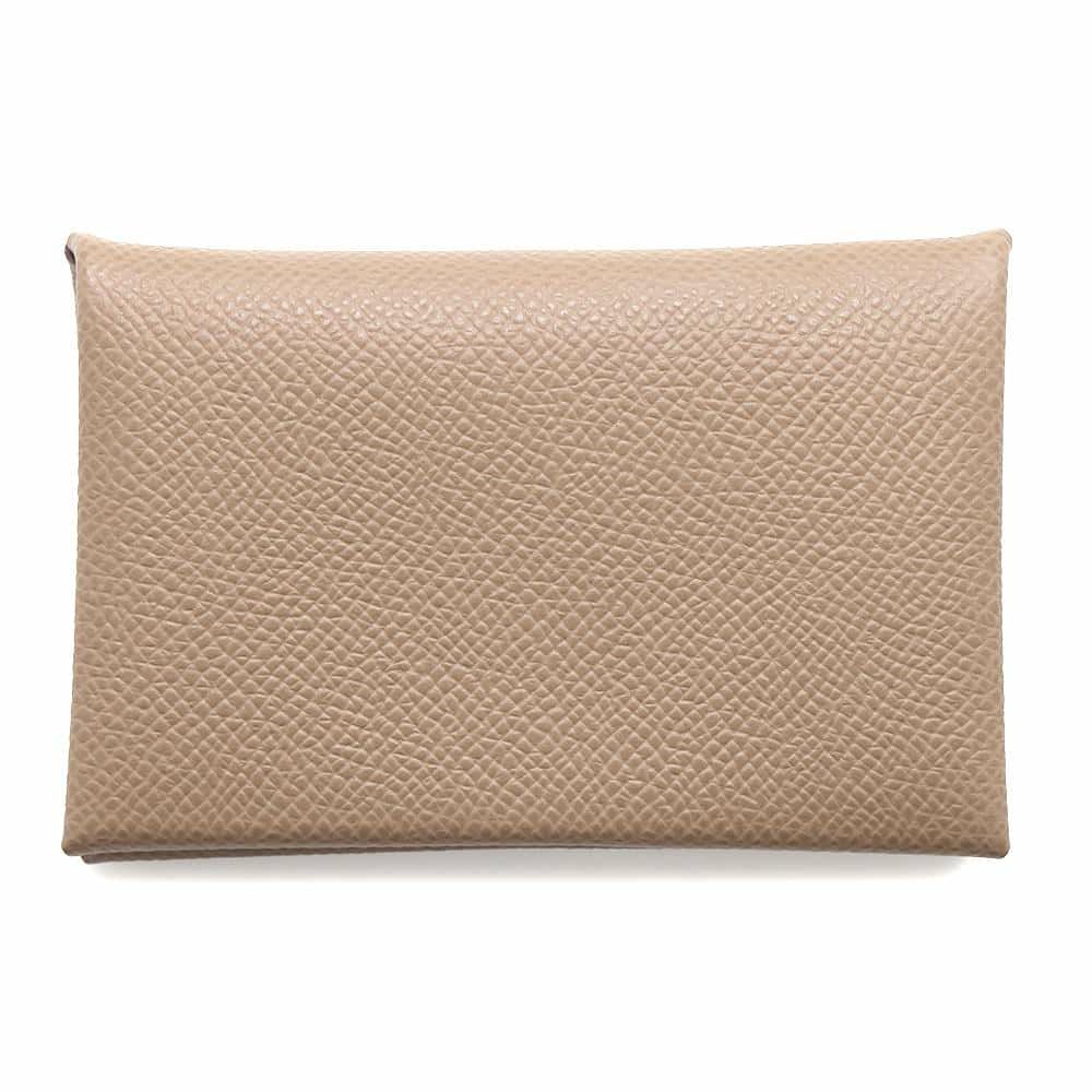 エルメス カードケース カルヴィ エトゥープ エプソン W刻印 HERMES 名刺入れ