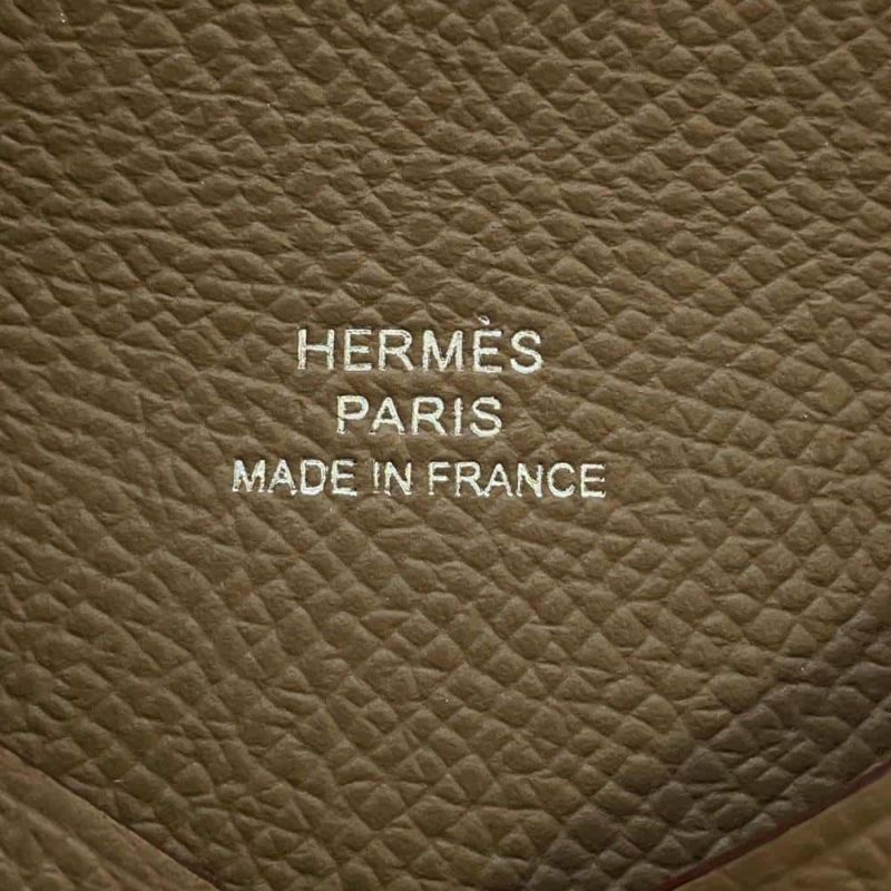 エルメス カードケース カルヴィ エトゥープ エプソン W刻印 HERMES 名刺入れ