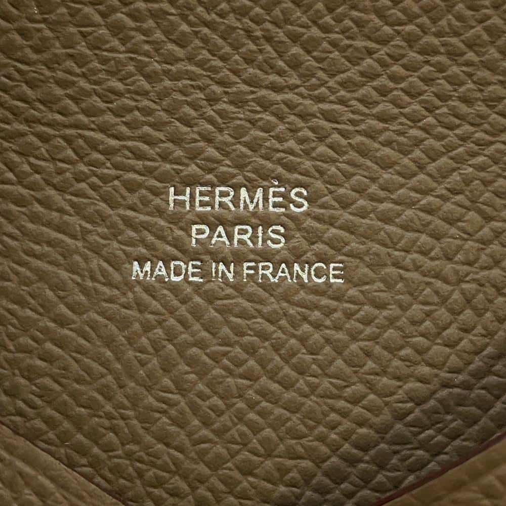 エルメス カードケース カルヴィ エトゥープ エプソン W刻印 HERMES 名刺入れ