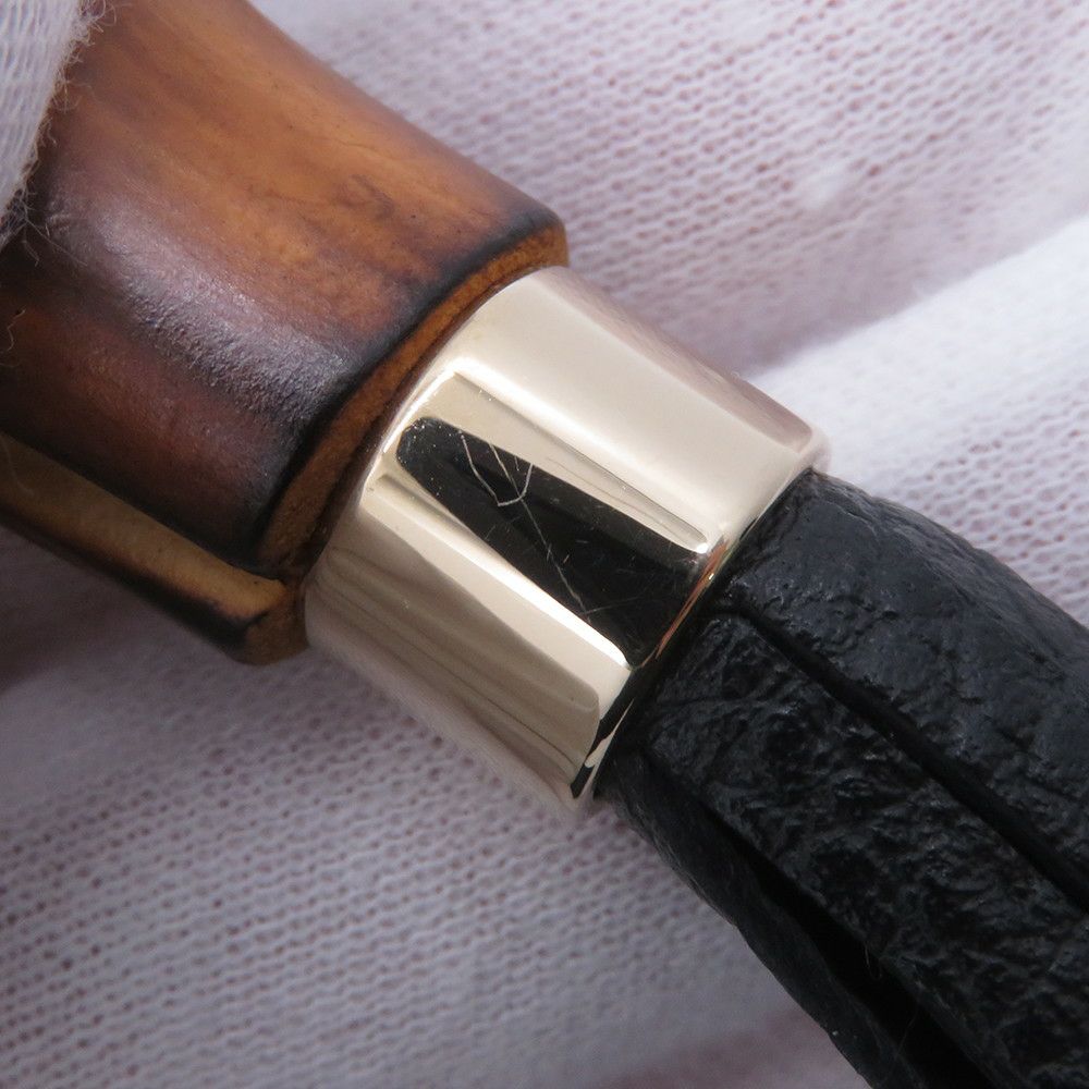 グッチ クラッチバッグ レザー バンブー タッセル ポーチ 376854 GUCCI バッグ セカンドバッグ ミニバッグ 黒 アウトレット品