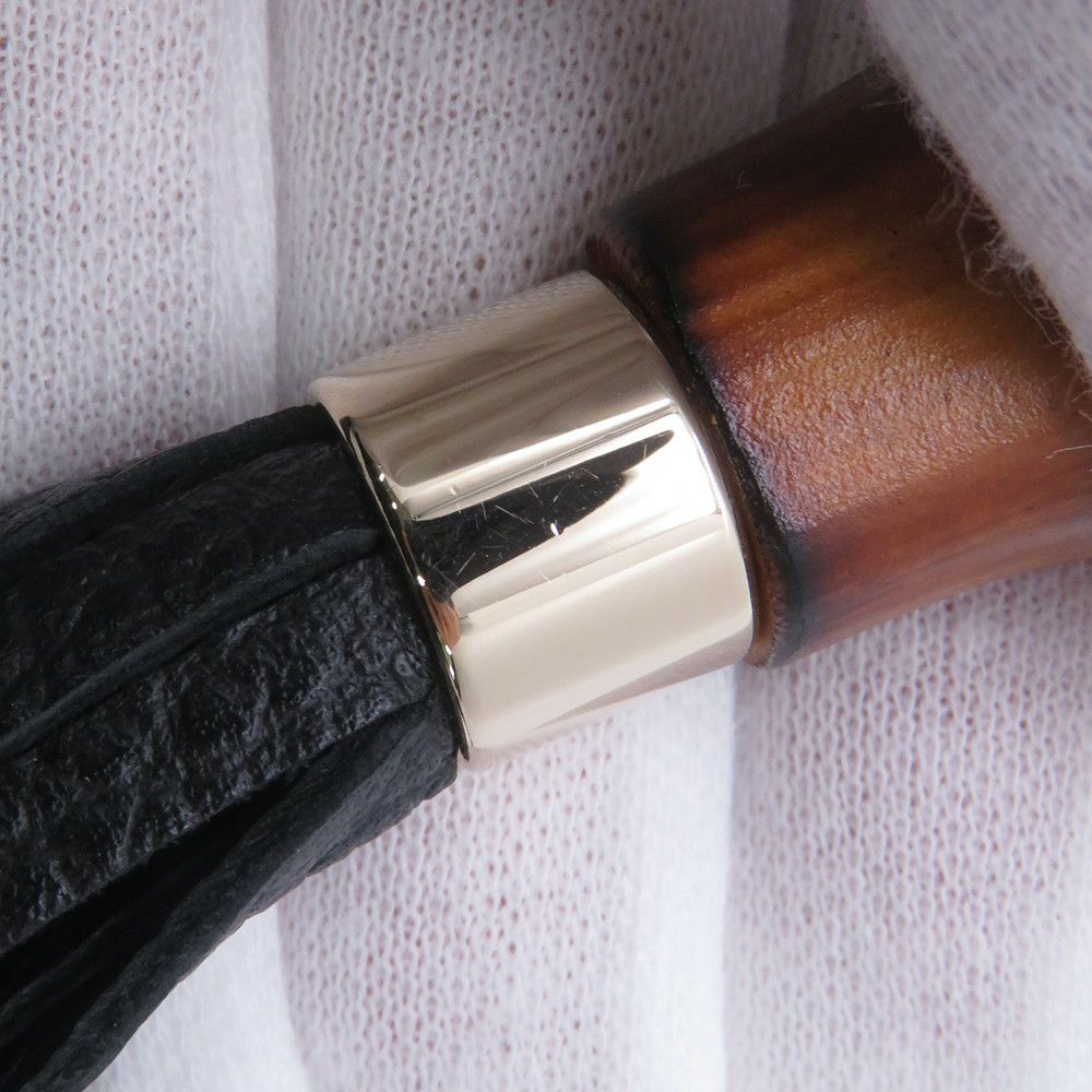 グッチ クラッチバッグ レザー バンブー タッセル ポーチ 376854 GUCCI バッグ セカンドバッグ ミニバッグ 黒 アウトレット品