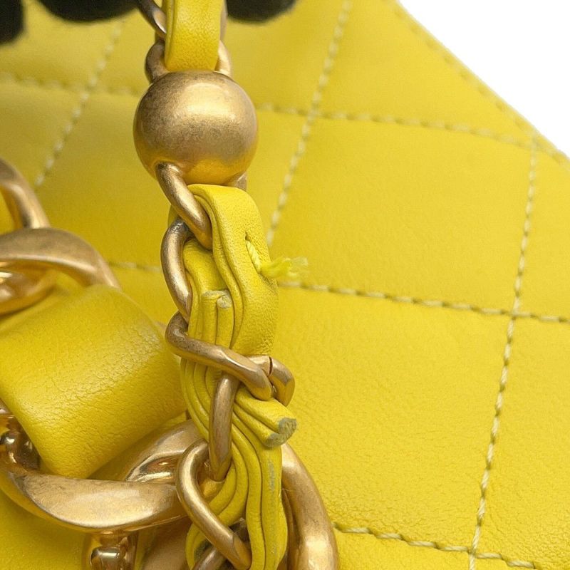 シャネル チェーンショルダーバッグ ココマーク マトラッセ バニティ ラムスキン AS3228 CHANEL