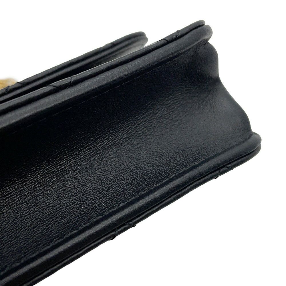 シャネル チェーンウォレット マトラッセ 2.55 ココマーク エイジドカーフレザー AP3169 CHANEL 黒