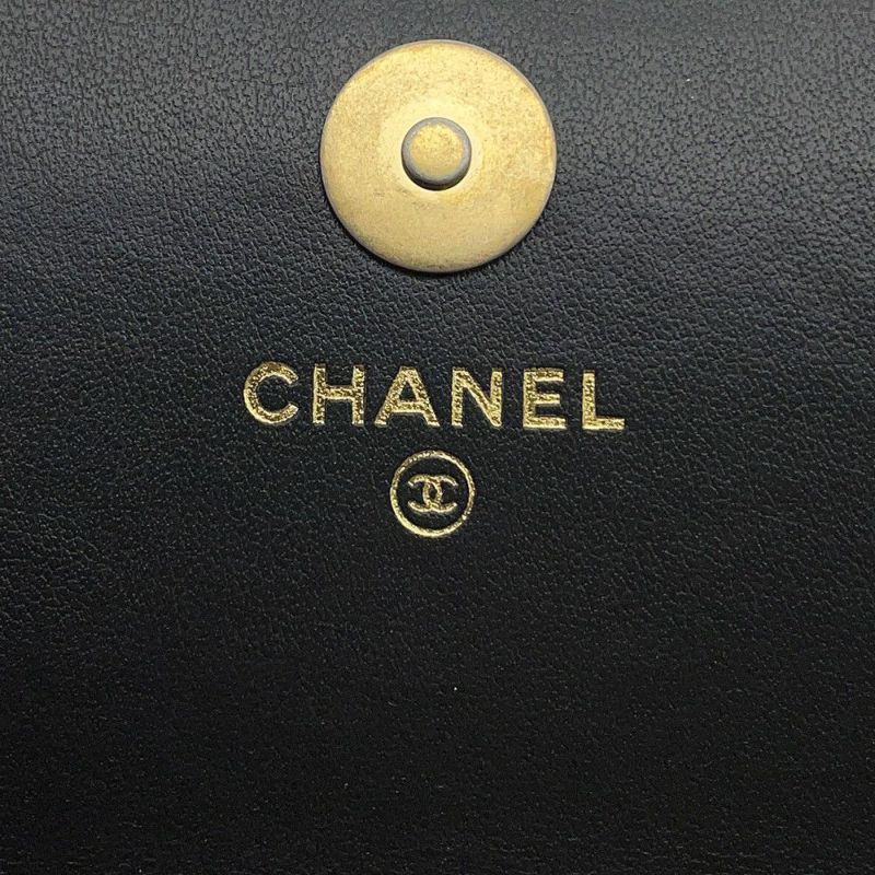 シャネル チェーンウォレット マトラッセ 2.55 ココマーク エイジドカーフレザー AP3169 CHANEL 黒