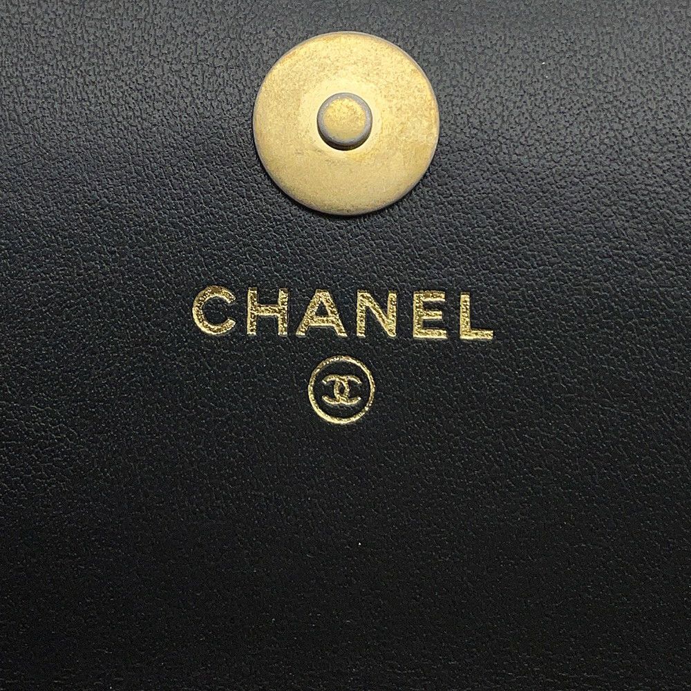 シャネル チェーンウォレット マトラッセ 2.55 ココマーク エイジドカーフレザー AP3169 CHANEL 黒