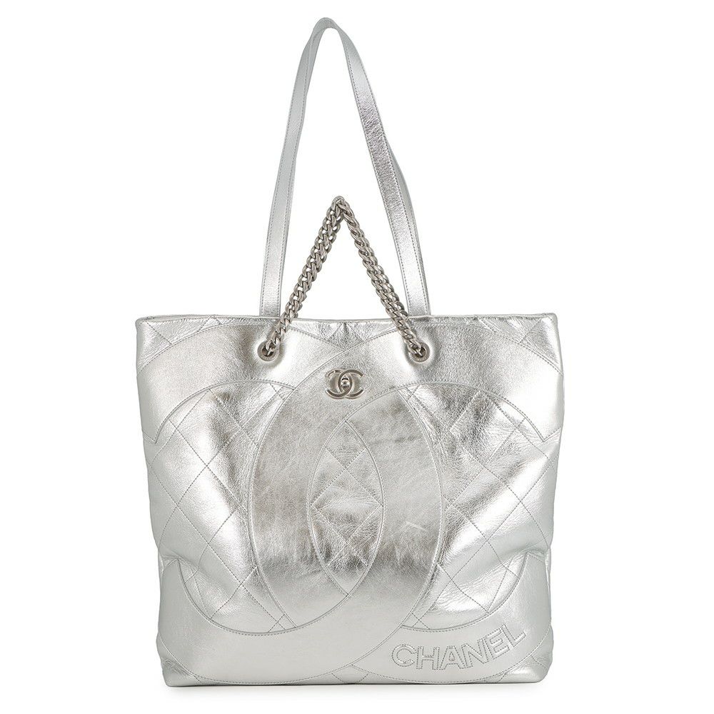 シャネル チェーントートバッグ ココマーク デカココ マトラッセ クラブ モナコ シャイニーカーフレザー CHANEL
