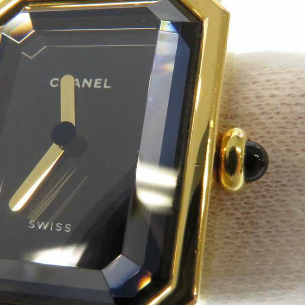 シャネル プルミエール M H0001 CHANEL 腕時計 レディース クォーツ 黒文字盤