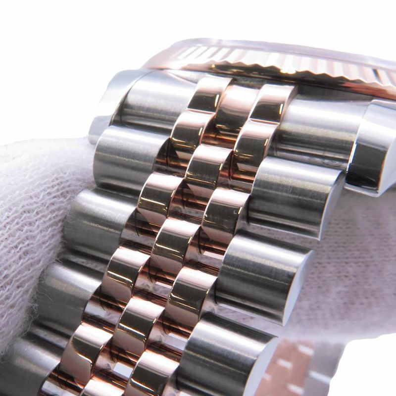 ロレックス デイトジャスト SS/K18PG ランダムシリアル ルーレット 116231 ROLEX 腕時計 白文字盤 ローマン