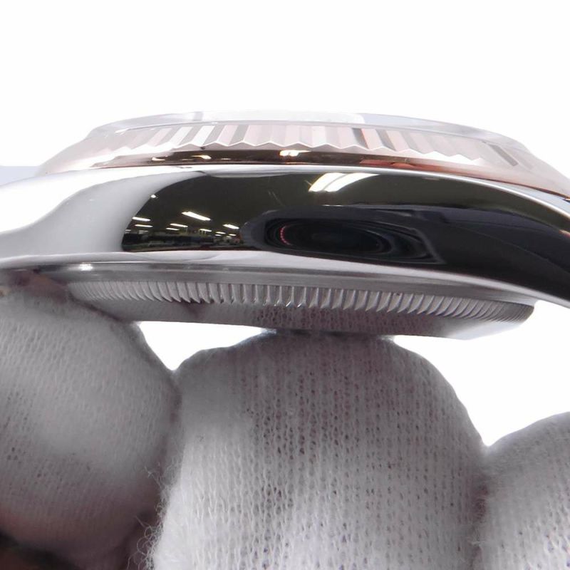 ロレックス デイトジャスト SS/K18PG ランダムシリアル ルーレット 116231 ROLEX 腕時計 白文字盤 ローマン