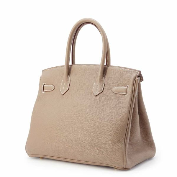 エルメス バーキン30 エトゥープ/ゴールド金具 トゴ B刻印 HERMES Birkin ハンドバッグ