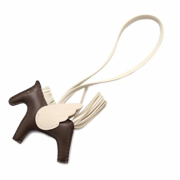 豪華ラッピング無料 エルメス ショコラ/クレ ペガサス ロデオPM バッグチャーム アクセサリー