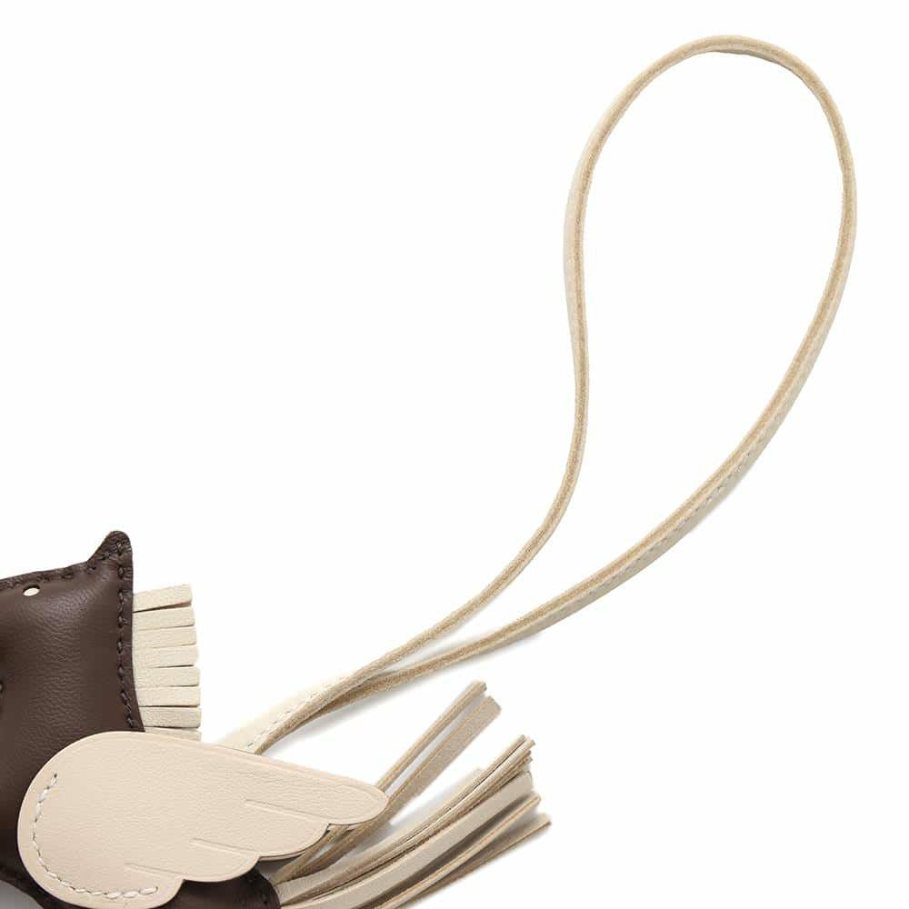 エルメス バッグチャーム ロデオPM ペガサス ショコラ/クレ ラムスキン W刻印